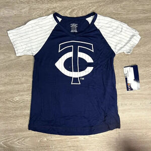 NWT‎ Girls Minnesota Twins Short Sleeve Jersey Navy Blue Size Small